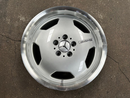New 17X8 ET33 Mecedes Design Monoblock Rim (4 wheel) Gloss Silver 5X112