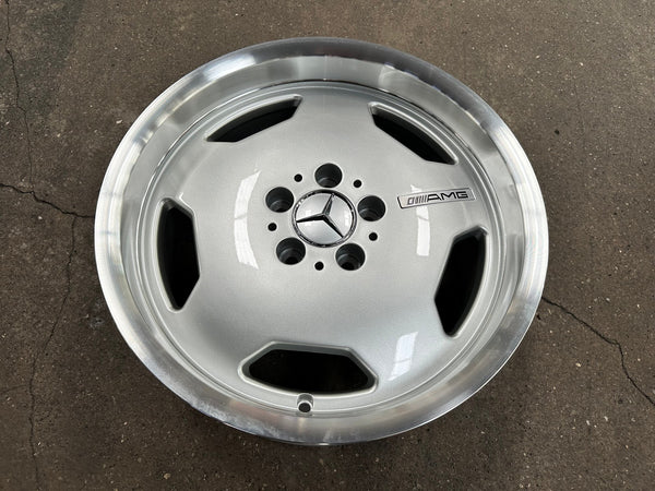 New 17X8 ET33 Mecedes Design Monoblock Rim (4 wheel) Gloss Silver 5X112