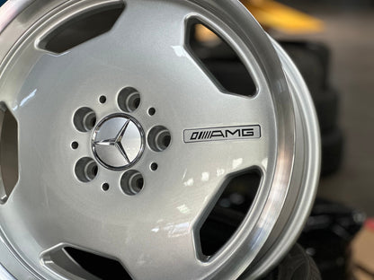 New 17X8 ET33 Mecedes Design Monoblock Rim (4 wheel) Gloss Silver 5X112