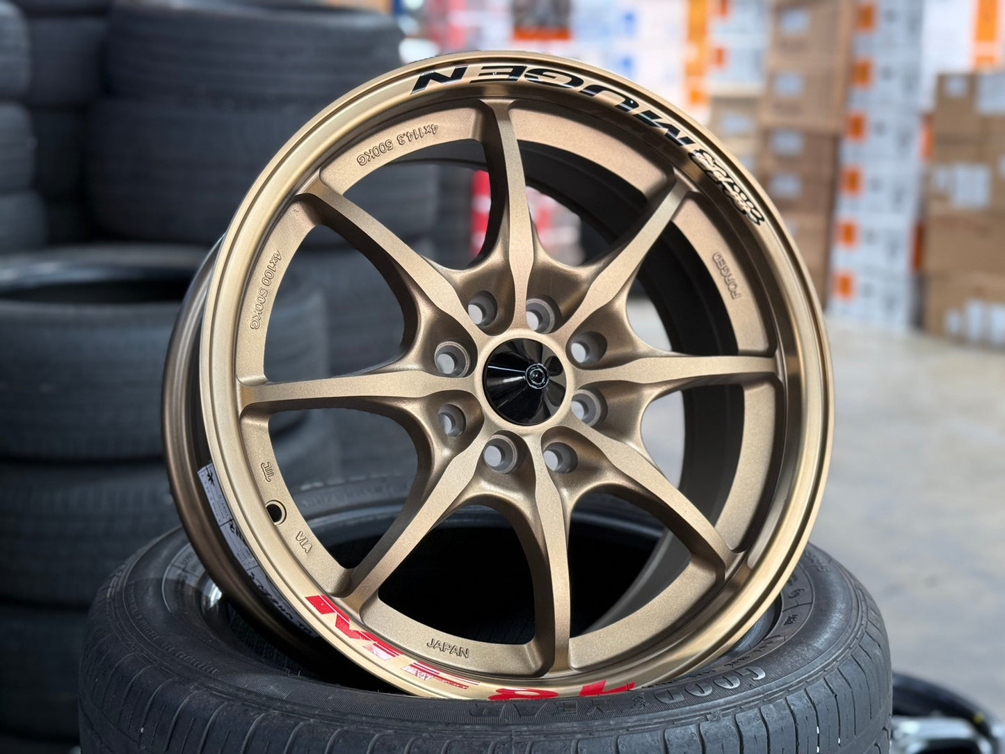 New 16X7 ET38 Mugen Design MF8 Rim (4 wheel) Matt Bronze 4X114.3