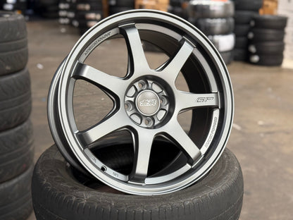 New 17X8 ET35 Mugen Design GP Rim (4 wheel) Matt Gunmetal 4X100