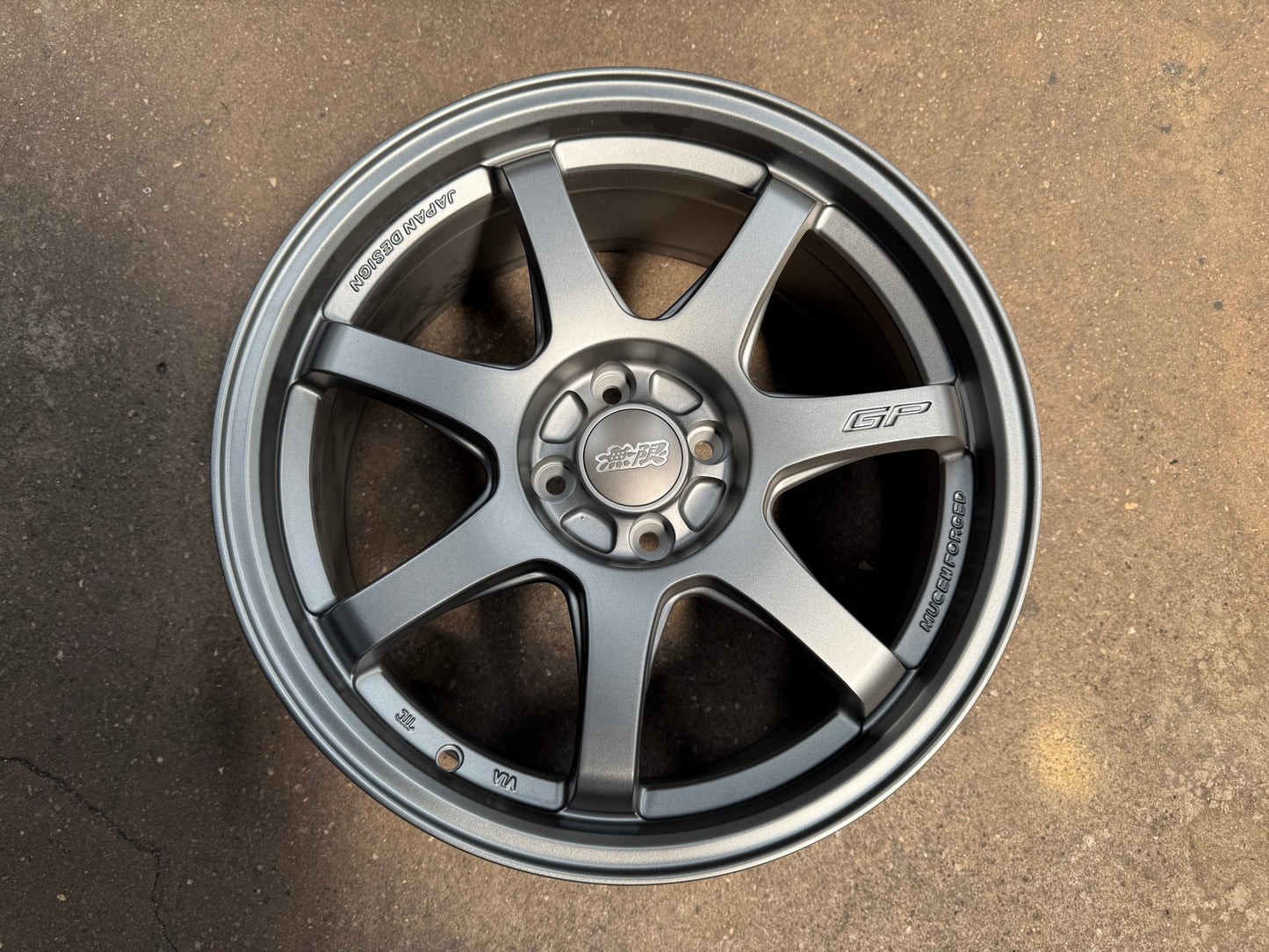 New 17X8 ET35 Mugen Design GP Rim (4 wheel) Matt Gunmetal 4X100