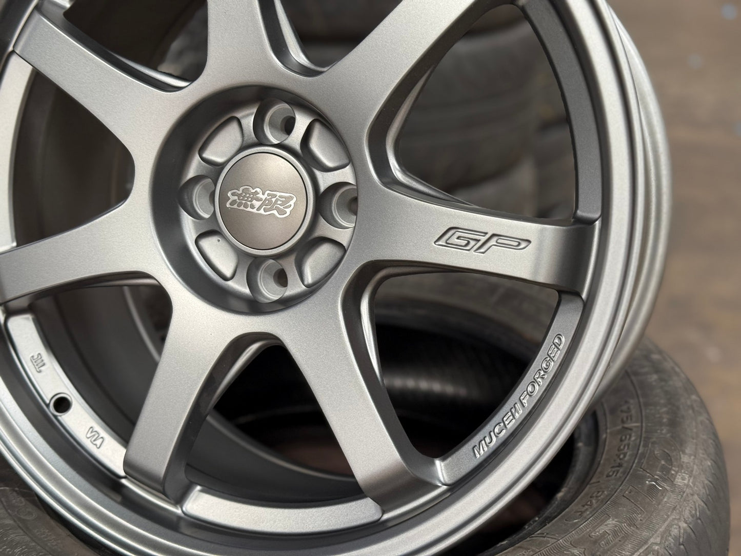 New 17X8 ET35 Mugen Design GP Rim (4 wheel) Matt Gunmetal 4X100