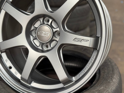 New 17X8 ET35 Mugen Design GP Rim (4 wheel) Matt Gunmetal 4X100