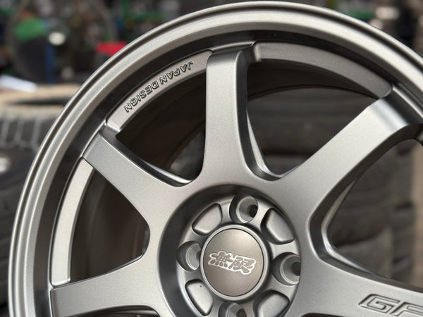 New 17X8 ET35 Mugen Design GP Rim (4 wheel) Matt Gunmetal 4X100