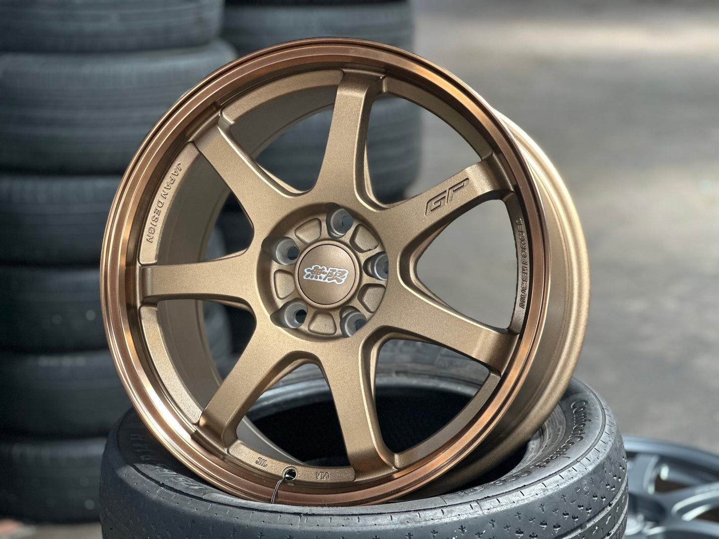 New 17X8 ET35 Mugen Design GP Rim (4 wheel) Matt Bronze 5X114.3