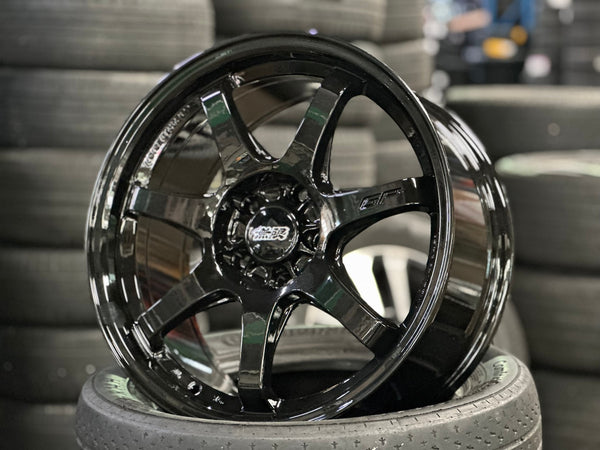 New 17X8 ET35 Mugen Design GP Rim (4 wheel) Gloss Black 5X114.3