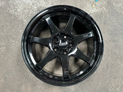 New 17X8 ET35 Mugen Design GP Rim (4 wheel) Gloss Black 5X112