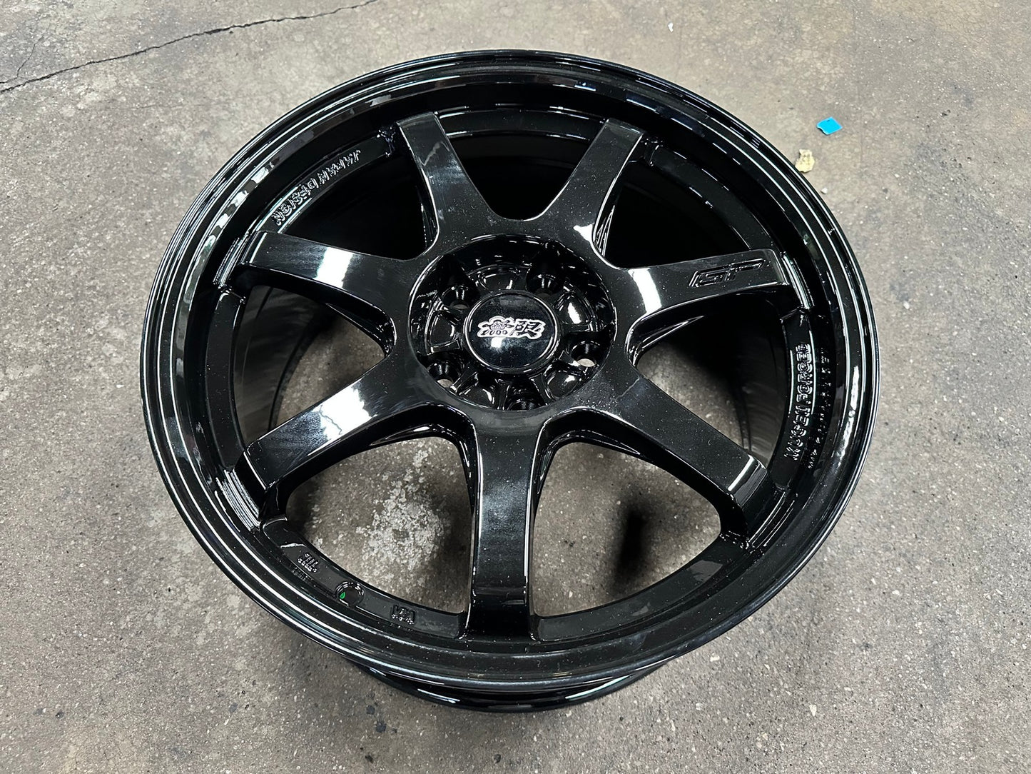 New 17X8 ET35 Mugen Design GP Rim (4 wheel) Gloss Black 5X114.3