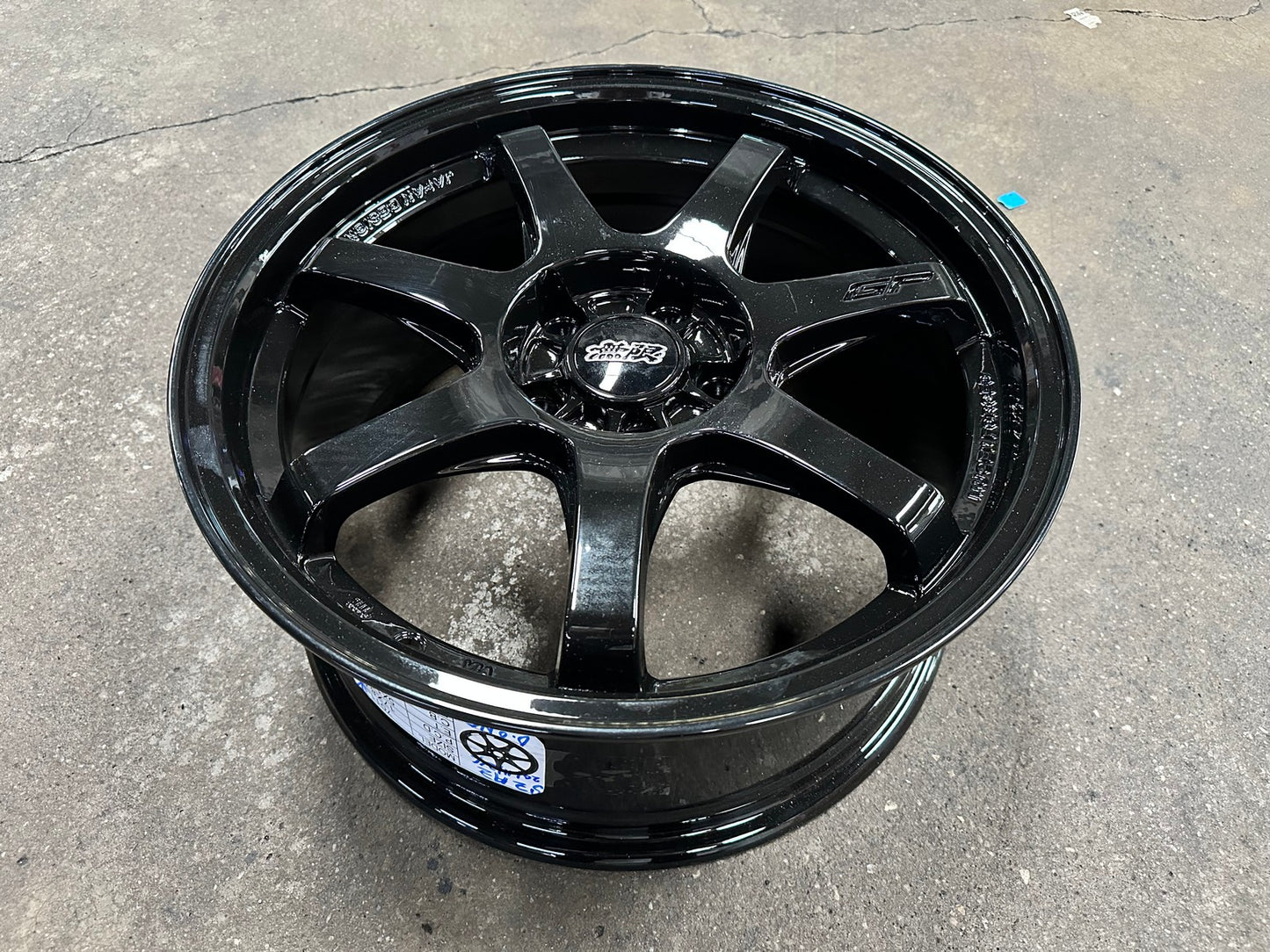New 17X8 ET35 Mugen Design GP Rim (4 wheel) Gloss Black 5X112