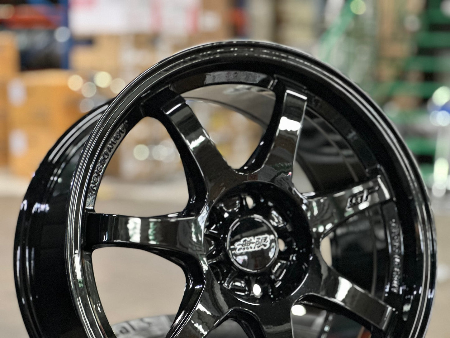 New 17X8 ET35 Mugen Design GP Rim (4 wheel) Gloss Black 5X112