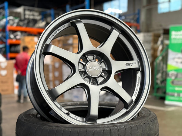 New 17X8 ET35 Mugen Design GP Rim (4 wheel) Matt Gunmetal 5X114.3