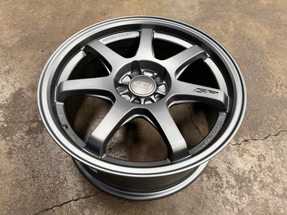 New 17X8 ET35 Mugen Design GP Rim (4 wheel) Matt Gunmetal 5X114.3