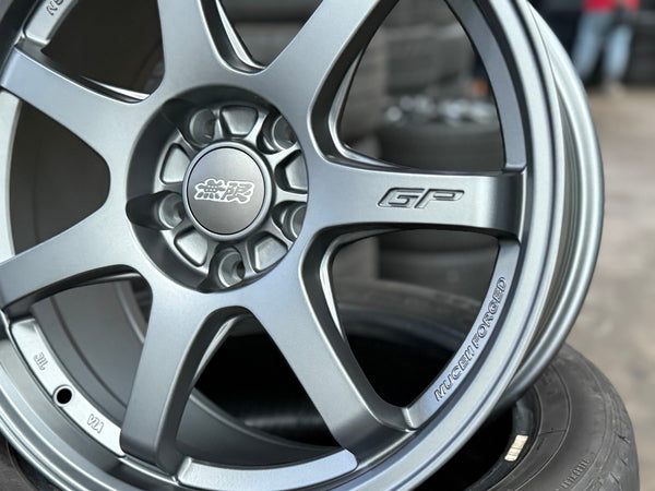 New 17X8 ET35 Mugen Design GP Rim (4 wheel) Matt Gunmetal 5X112