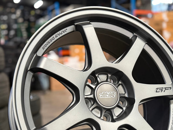 New 17X8 ET35 Mugen Design GP Rim (4 wheel) Matt Gunmetal 5X114.3