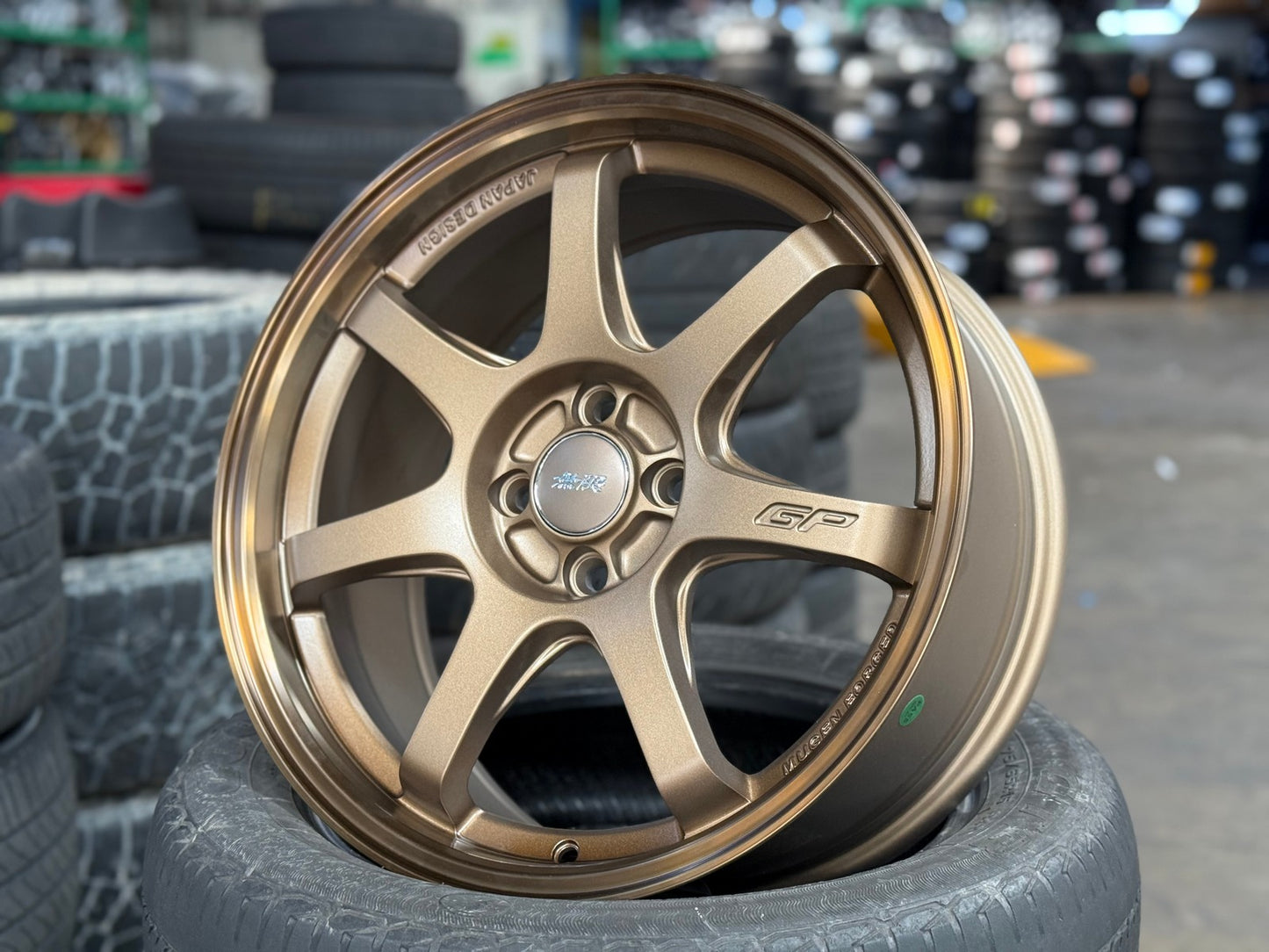 New 17X7.5 ET42 Mugen Design GP Rim (4 wheel) Matt Bronze 4X100