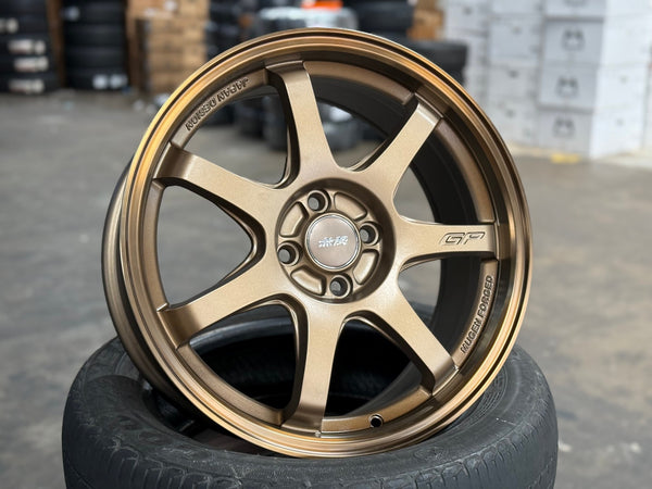 New 17X7.5 ET42 Mugen Design GP Rim (4 wheel) Matt Bronze 4X100