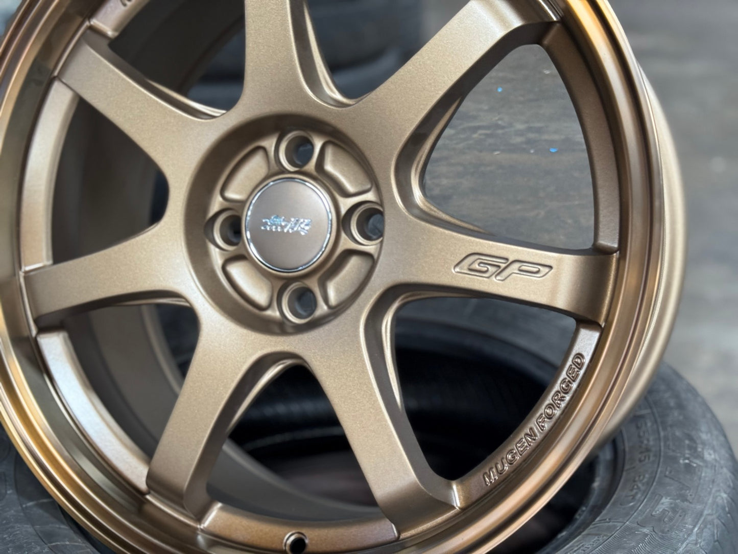 New 17X7.5 ET42 Mugen Design GP Rim (4 wheel) Matt Bronze 4X100