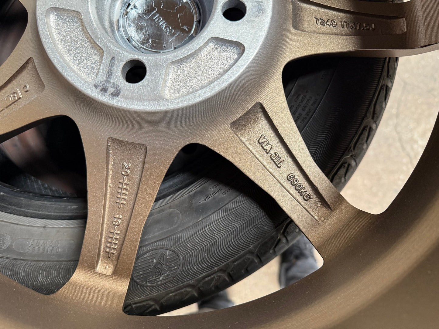 New 17X7.5 ET42 Mugen Design GP Rim (4 wheel) Matt Bronze 4X100