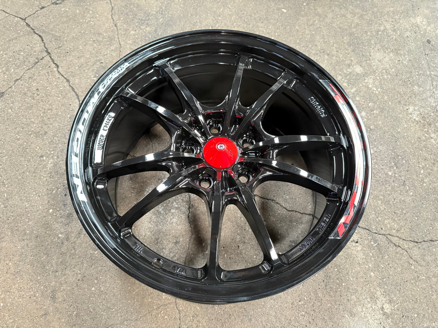 New 17X8 ET38 Mugen Design MF10 Rim (4 wheel) Gloss Black 5X114.3