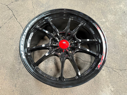 New 17X8 ET38 Mugen Design MF10 Rim (4 wheel) Gloss Black 5X114.3