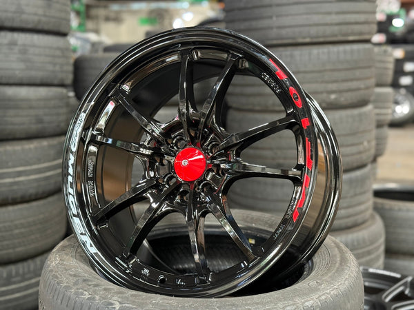 New 17X8 ET38 Mugen Design MF10 Rim (4 wheel) Gloss Black 4X100