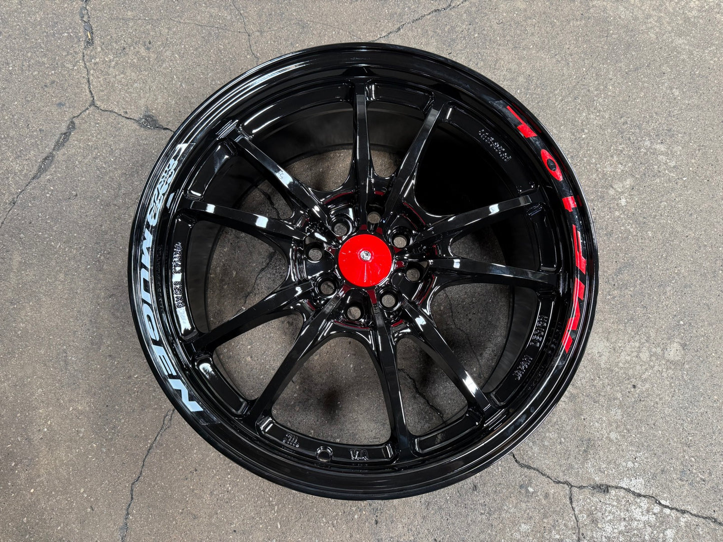 New 17X8 ET38 Mugen Design MF10 Rim (4 wheel) Gloss Black 4X100
