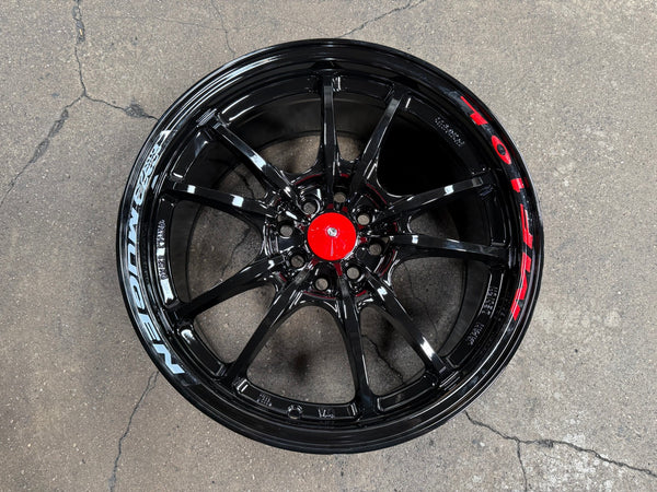 New 17X8 ET38 Mugen Design MF10 Rim (4 wheel) Gloss Black 4X100