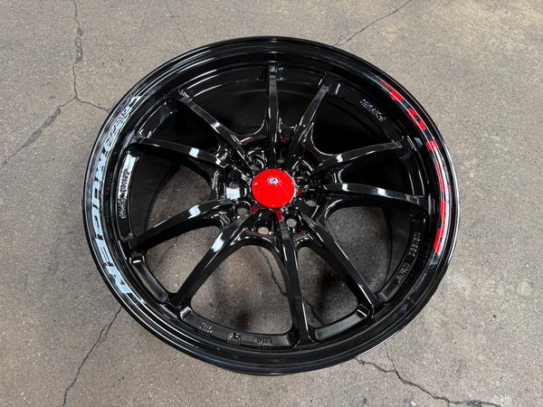 New 17X8 ET38 Mugen Design MF10 Rim (4 wheel) Gloss Black 4X100