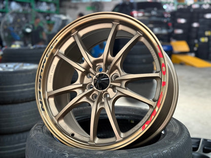 New 17X8 ET38 Mugen Design MF10 Rim (4 wheel) Matt Bronze 4X114.3