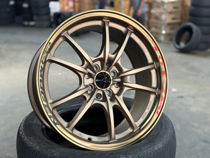 New 17X8 ET38 Mugen Design MF10 Rim (4 wheel) Matt Bronze 4X114.3
