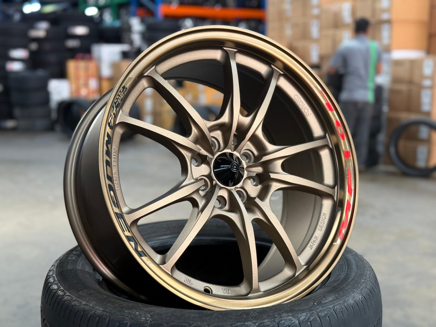 New 17X8 ET38 Mugen Design MF10 Rim (4 wheel) Matt Bronze 4X100