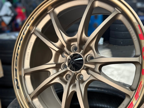 New 17X8 ET38 Mugen Design MF10 Rim (4 wheel) Matt Bronze 4X100