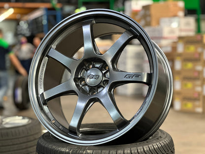 New 18X8.5 ET42 Mugen Design GP Rim (4 wheel) Matt Gunmetal 5X114.3