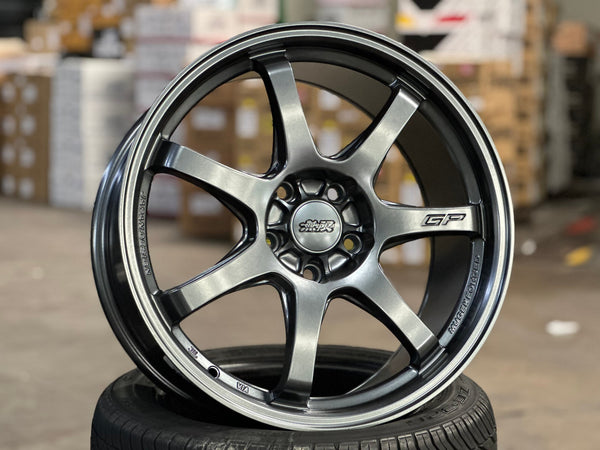New 18X8.5 ET42 Mugen Design GP Rim (4 wheel) Matt Gunmetal 5X114.3