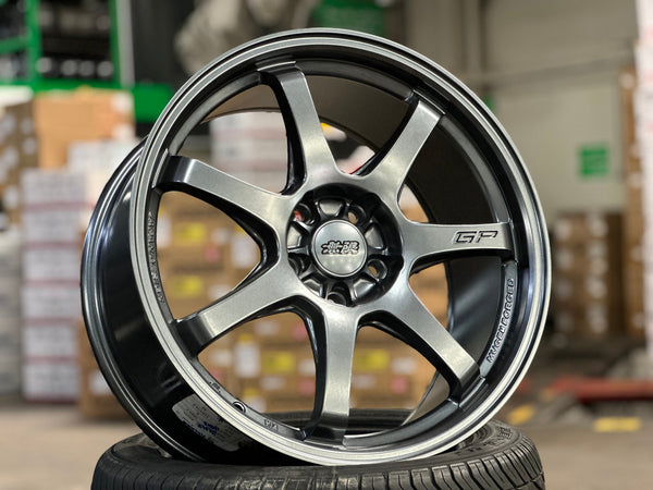 New 18X8.5 ET42 Mugen Design GP Rim (4 wheel) Matt Gunmetal 5X114.3