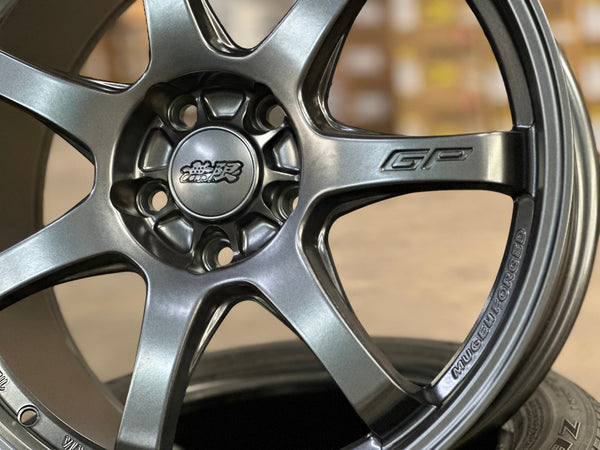 New 18X8.5 ET42 Mugen Design GP Rim (4 wheel) Matt Gunmetal 5X112