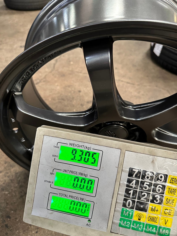 New 18X8.5 ET42 Mugen Design GP Rim (4 wheel) Matt Gunmetal 5X114.3