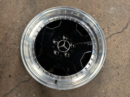 New 17X8 ET25 Mercedes Aero Classic Rim (4 wheel) Gloss Black 5X112