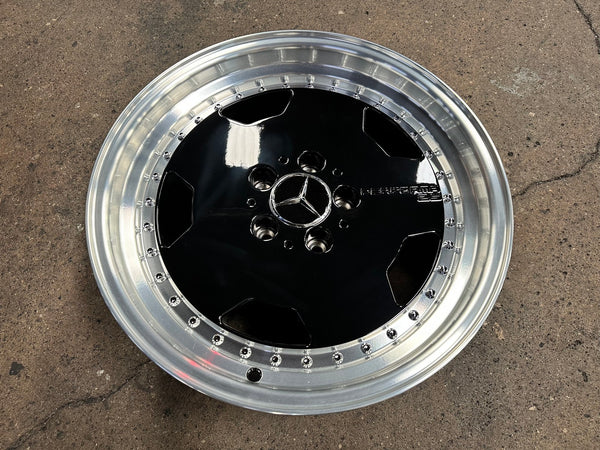 New 17X8 ET25 Mercedes Aero Classic Rim (4 wheel) Gloss Black 5X112
