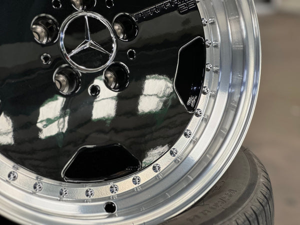 New 17X8 ET25 Mercedes Aero Classic Rim (4 wheel) Gloss Black 5X112