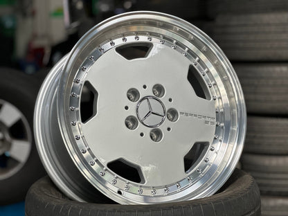 New 17X8 ET25 Mercedes Aero Classic Rim (4 wheel) Gloss Silver 5X112