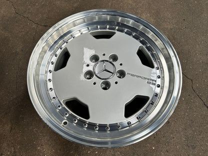 New 17X8 ET25 Mercedes Aero Classic Rim (4 wheel) Gloss Silver 5X112