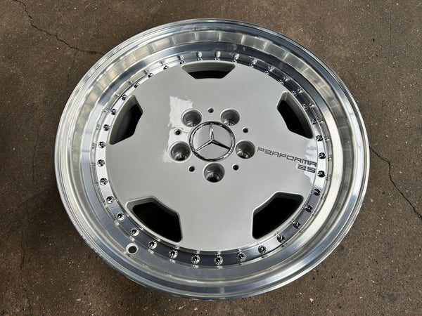 New 17X8 ET25 Mercedes Aero Classic Rim (4 wheel) Gloss Silver 5X112