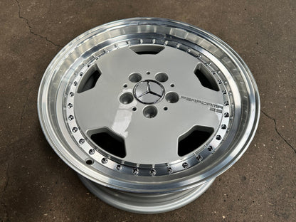 New 17X8 ET25 Mercedes Aero Classic Rim (4 wheel) Gloss Silver 5X112