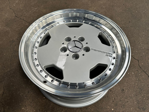 New 17X8 ET25 Mercedes Aero Classic Rim (4 wheel) Gloss Silver 5X112