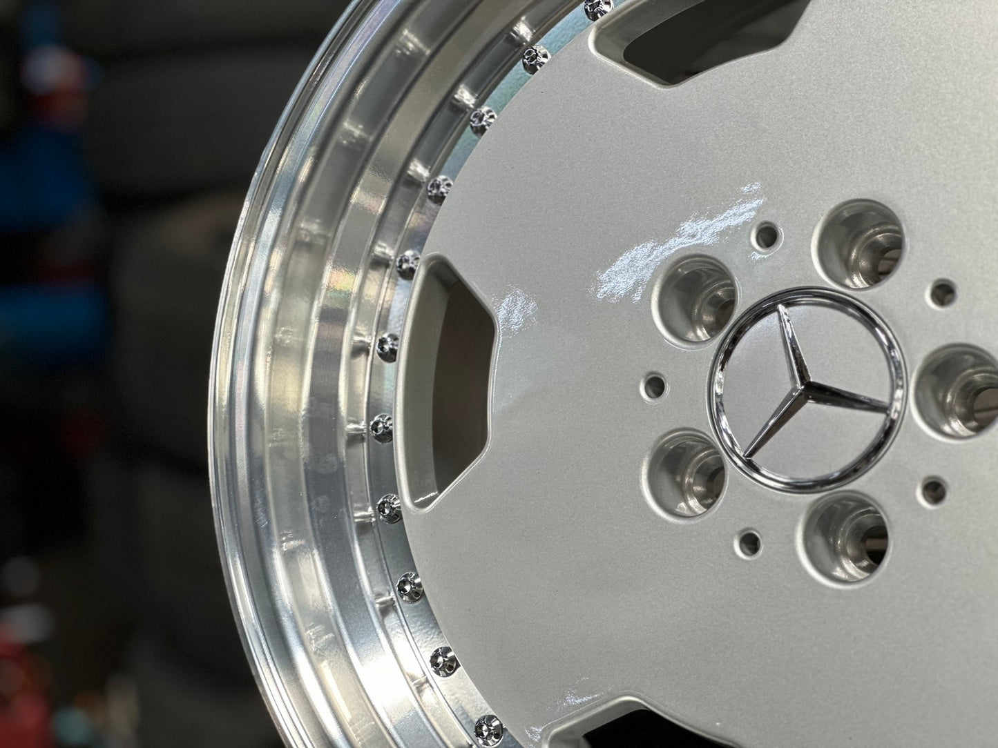 New 17X8 ET25 Mercedes Aero Classic Rim (4 wheel) Gloss Silver 5X112