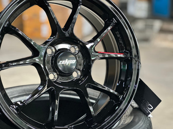 New 16X7 ET35 Lenso 95G Rim (4 wheel) Gloss Black 4X100