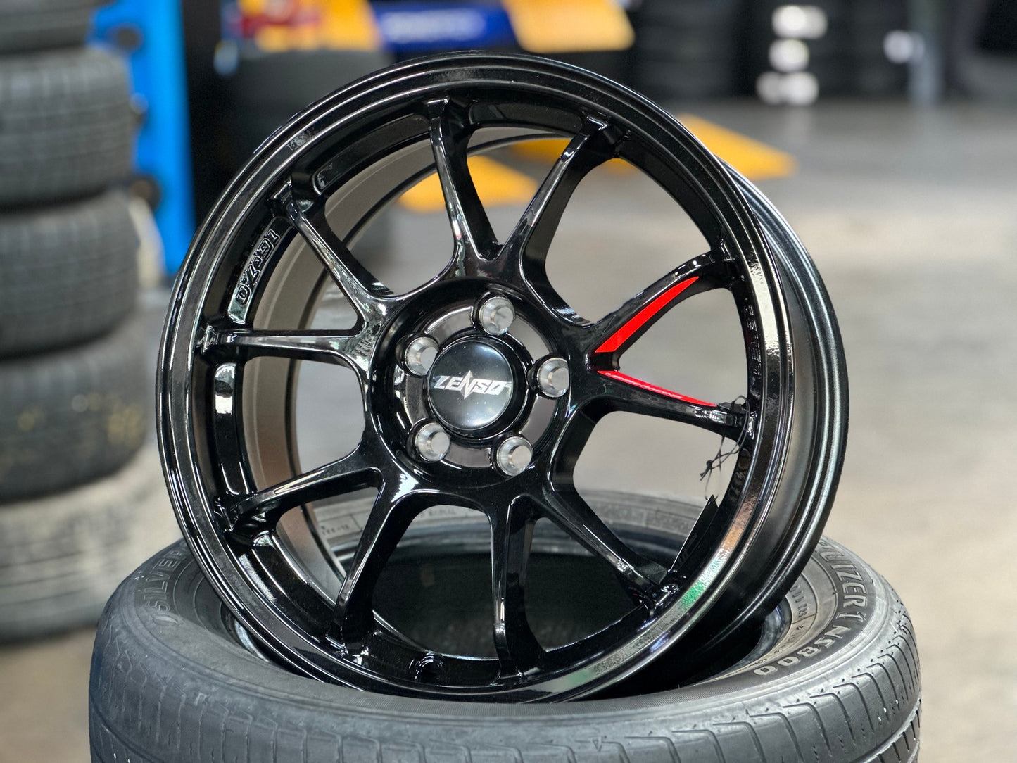 New 16X7 ET35 Lenso 95G Rim (4 wheel) Gloss Black 5X100