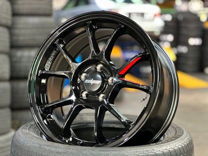 New 16X7 ET35 Lenso 95G Rim (4 wheel) Gloss Black 5X100